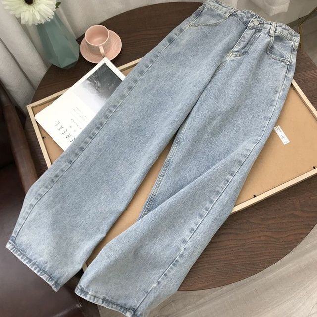 Slim Fit Blue High-Waist Jeans