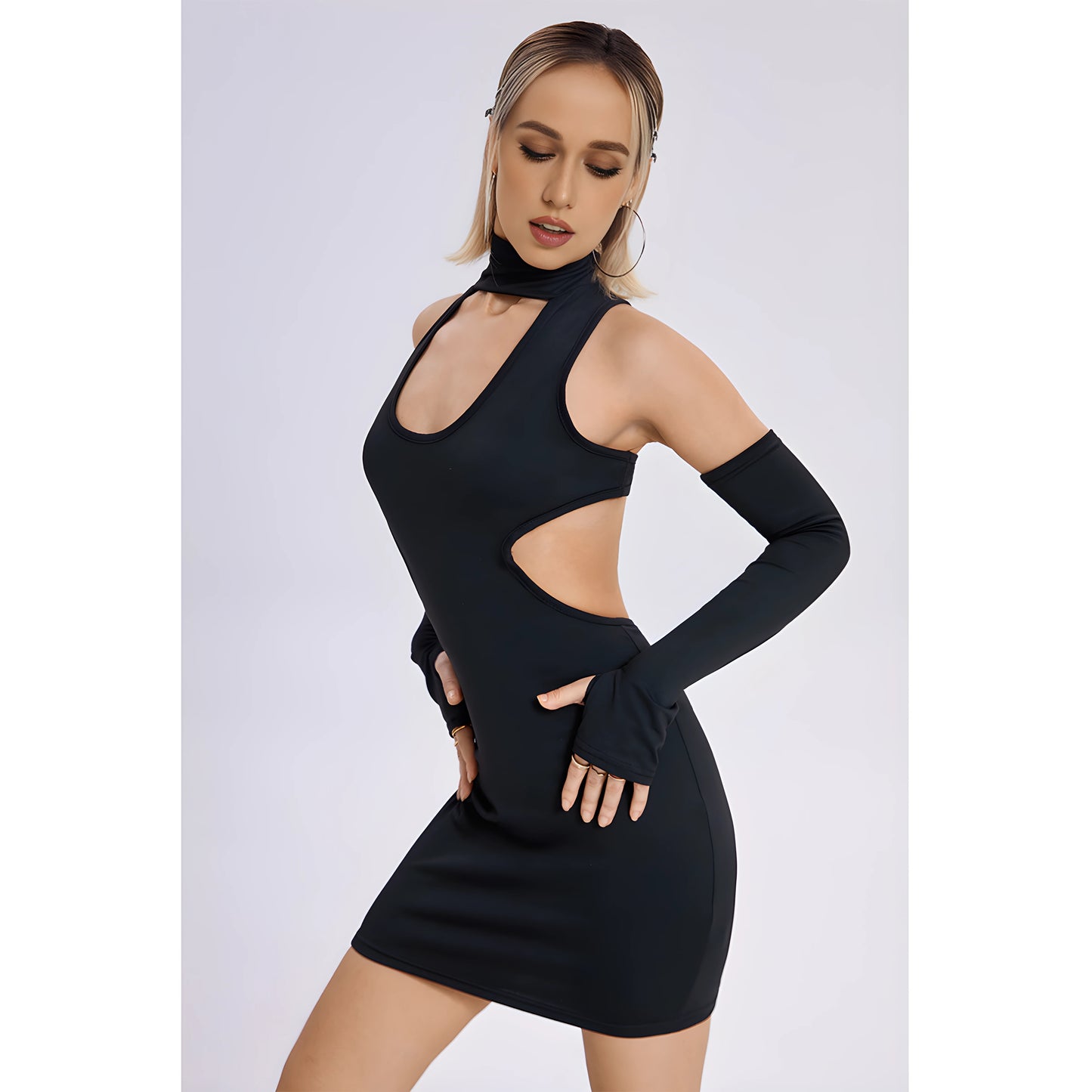Black Bodycon Mini Dress