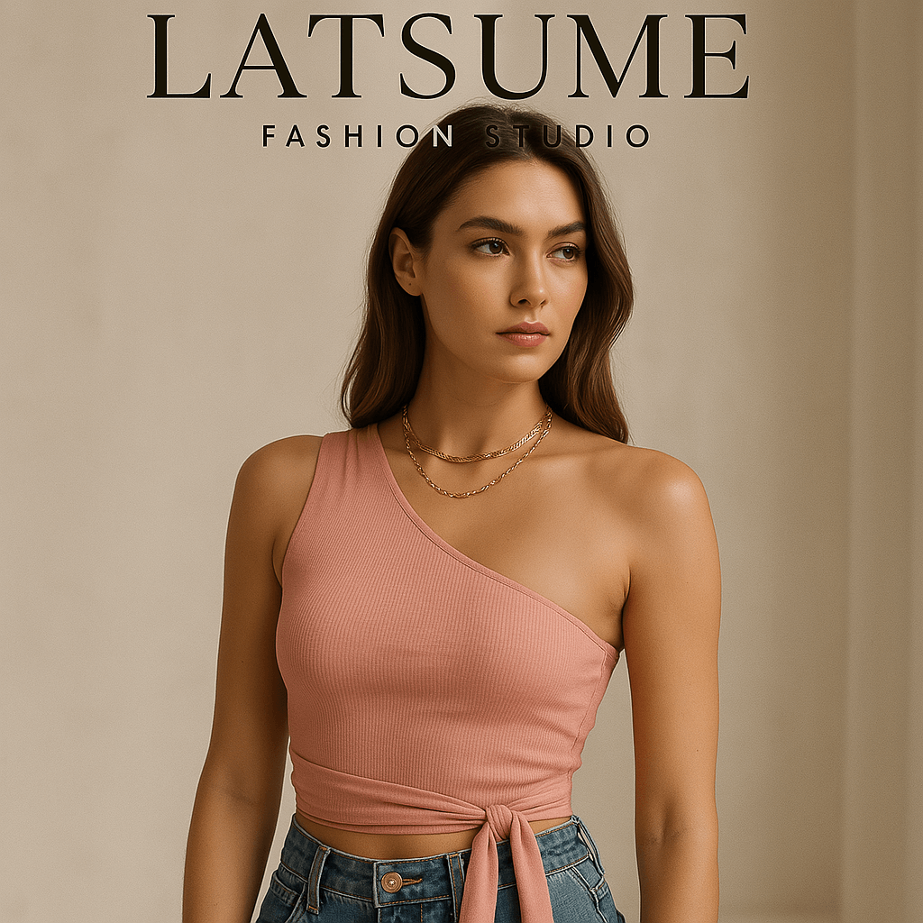 One-Shoulder Bandage Tank Top