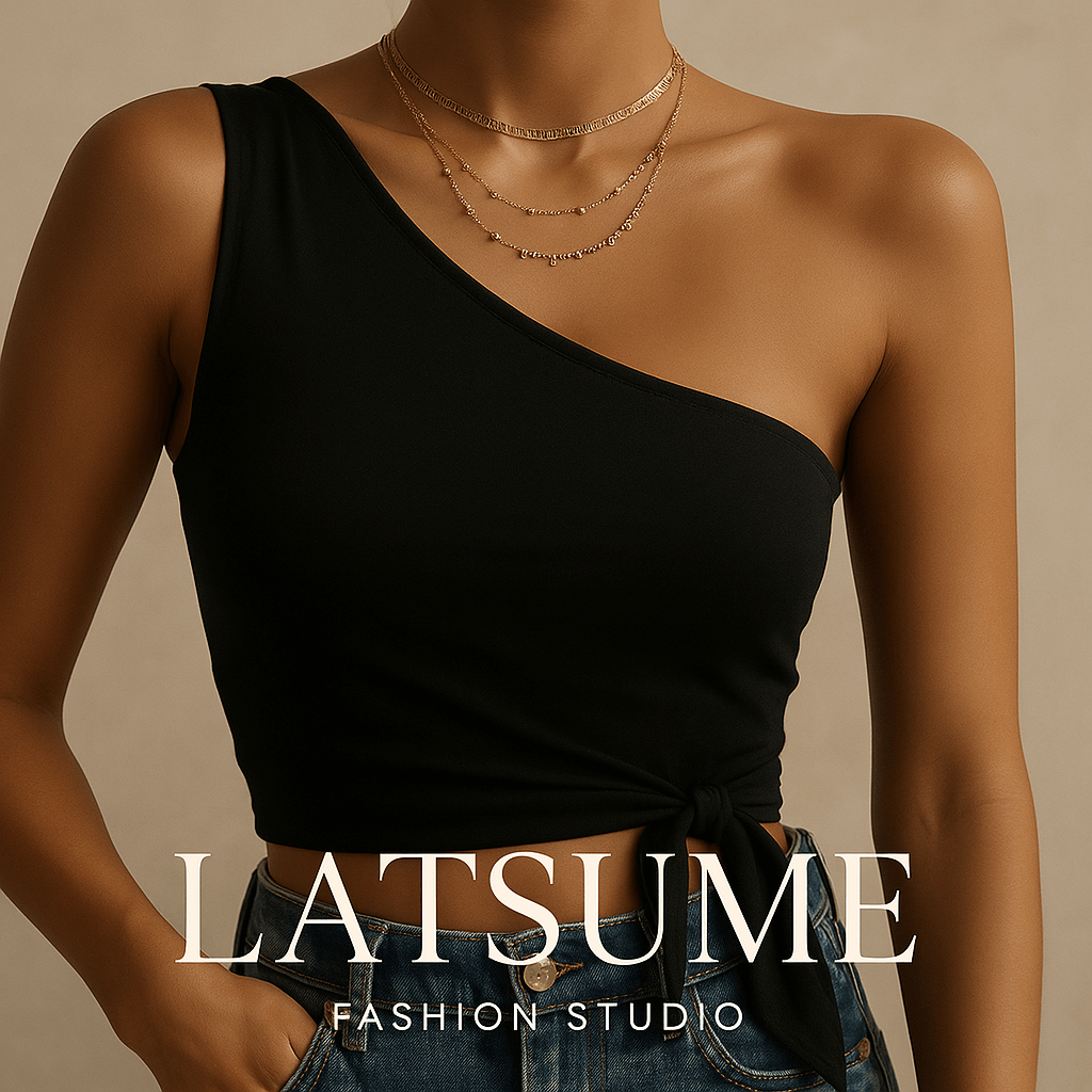 One-Shoulder Bandage Tank Top