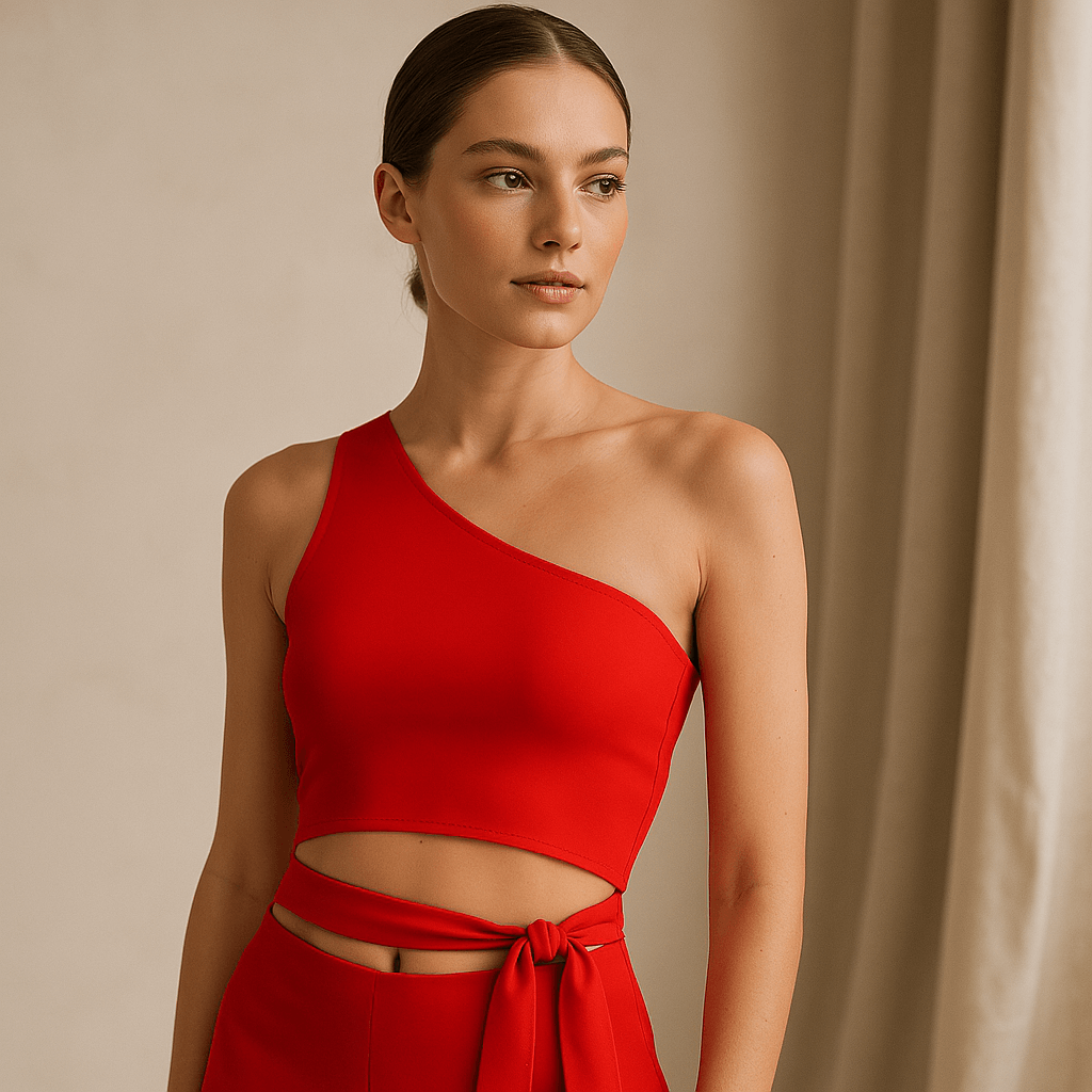 One-Shoulder Bandage Tank Top
