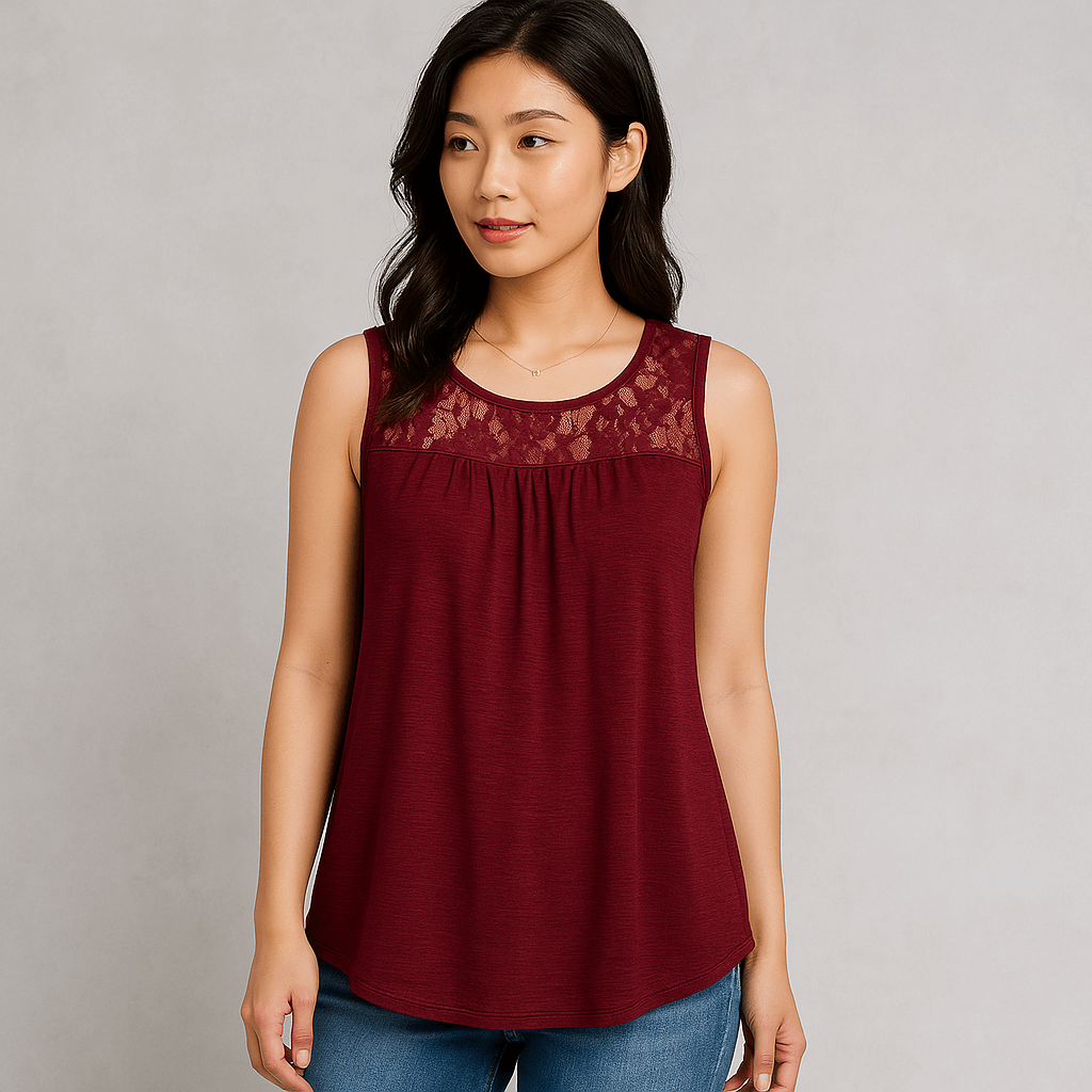 Lace Trim Tank Top