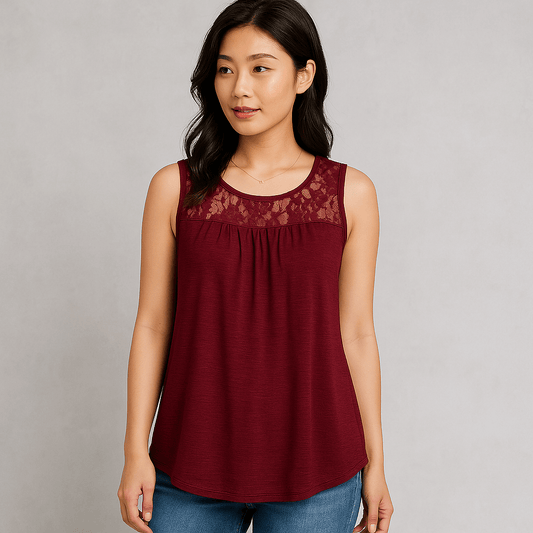 Lace Trim Tank Top