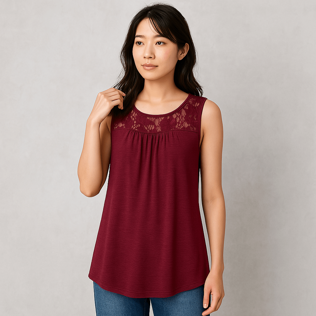 Lace Trim Tank Top