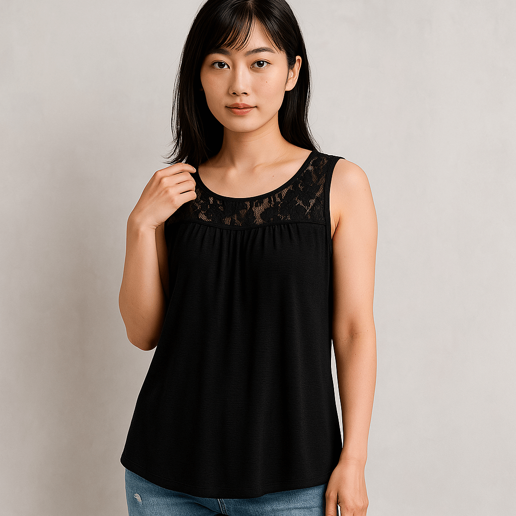 Lace Trim Tank Top