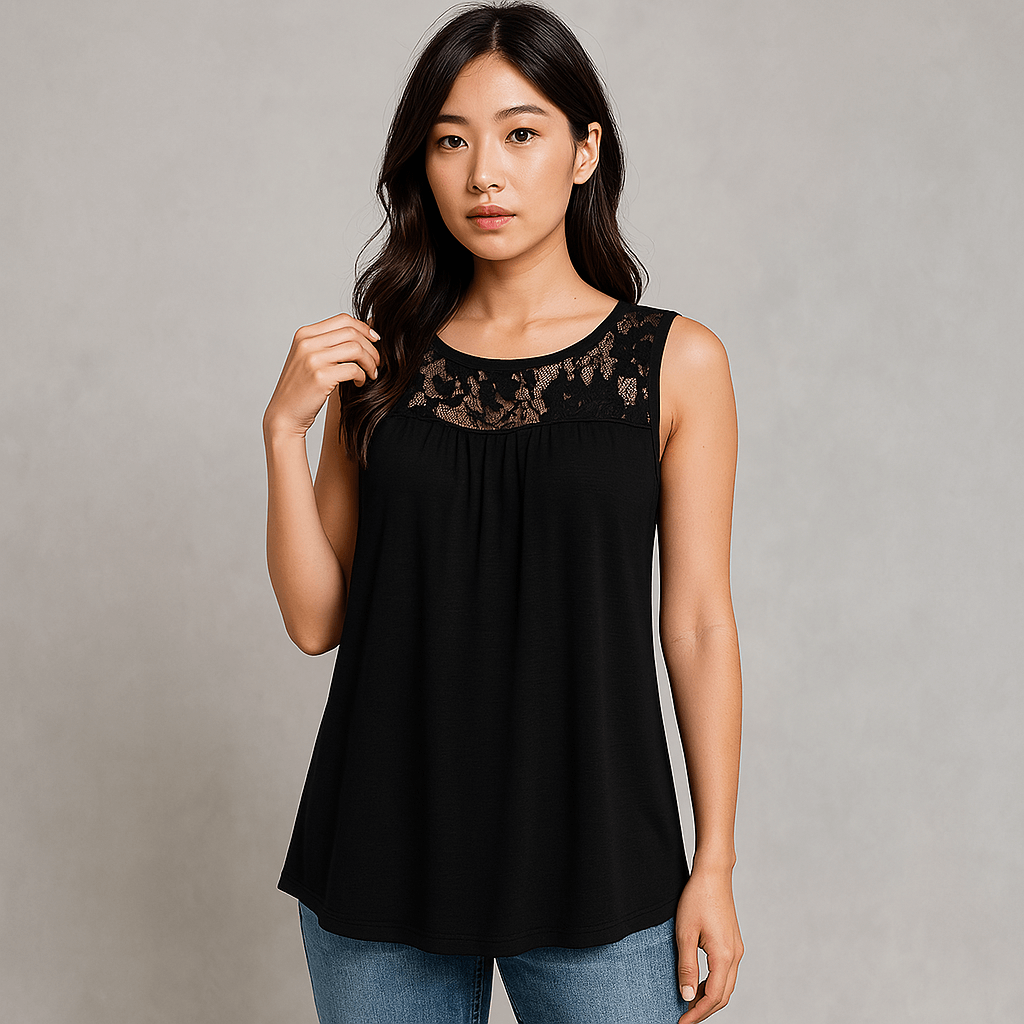 Lace Trim Tank Top