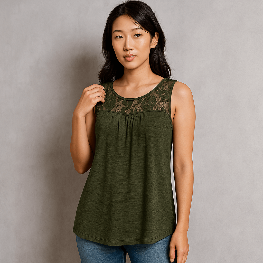 Lace Trim Tank Top