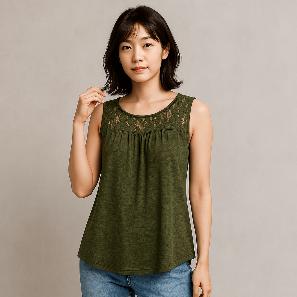 Lace Trim Tank Top