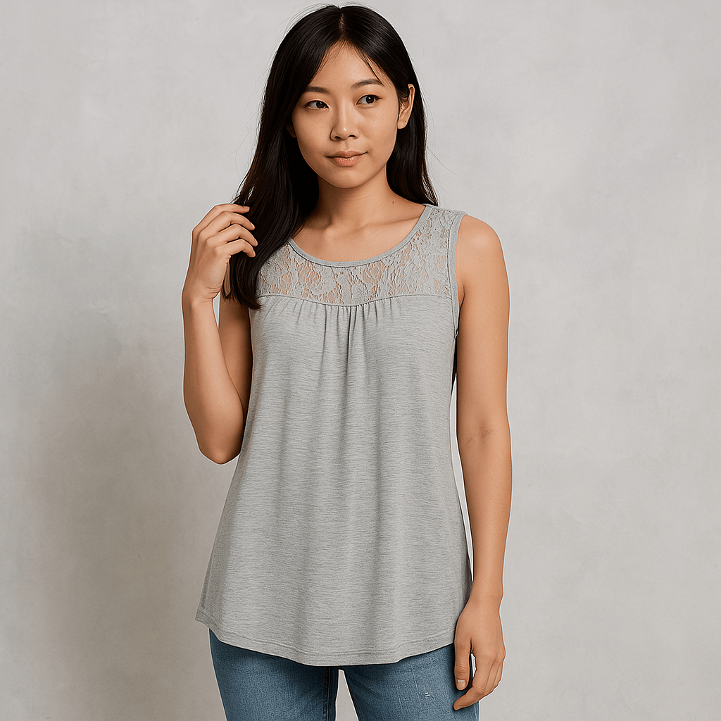 Lace Trim Tank Top