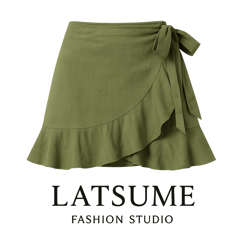 Ruffle Wrap Mini Skirt