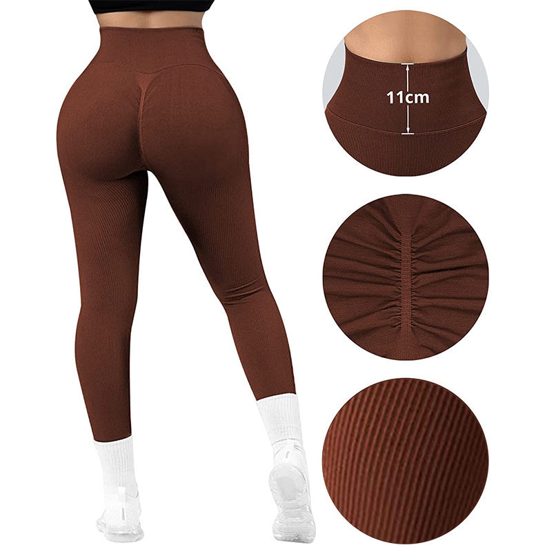 Solid High-Waist Running Leggings