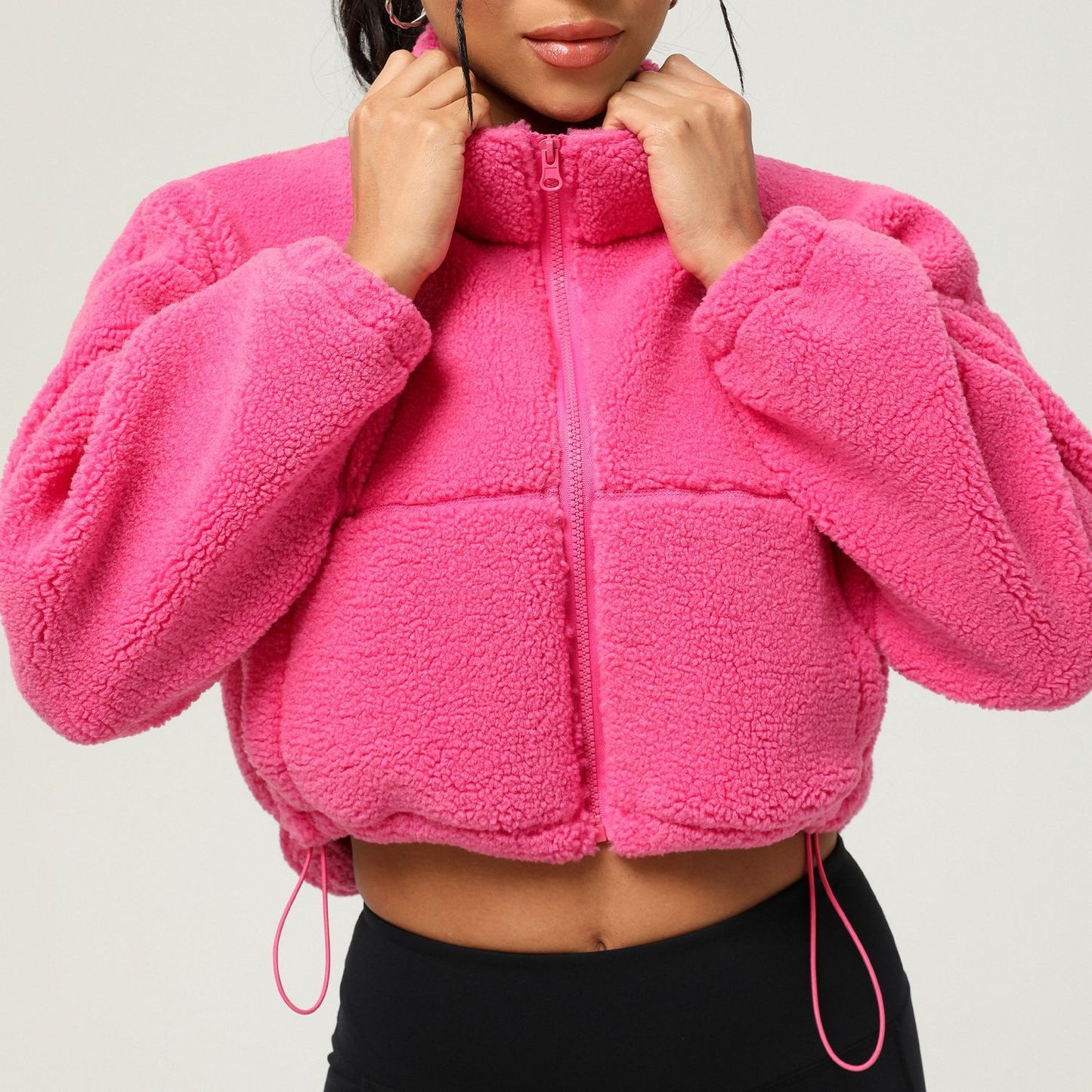 Sherpa Fleece Zip-Up Jacket