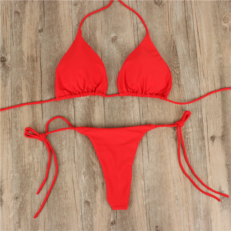 Halter Neck Tie Bikini – Sexy Two-Piece Swimsuit | Beachwear