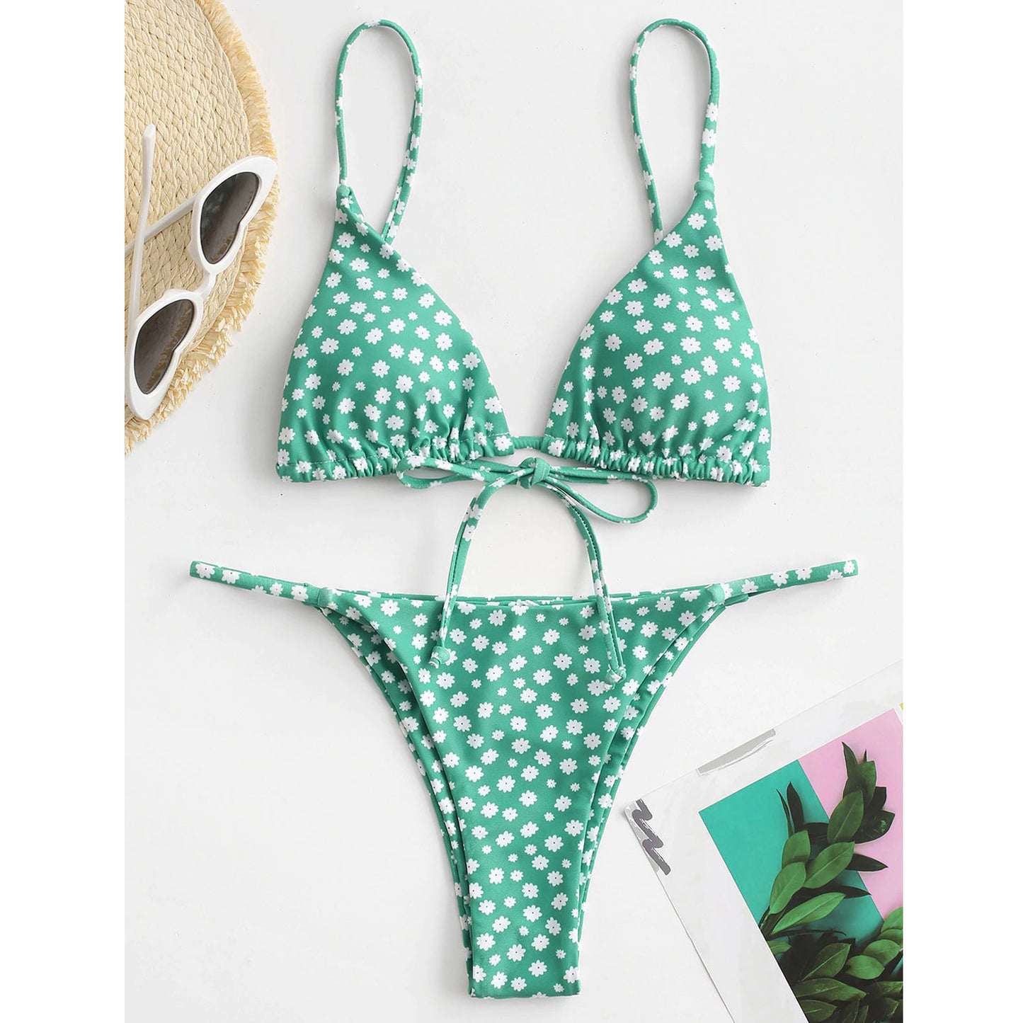 Summer Floral Bikini | Sexy Push-Up Swimsuit