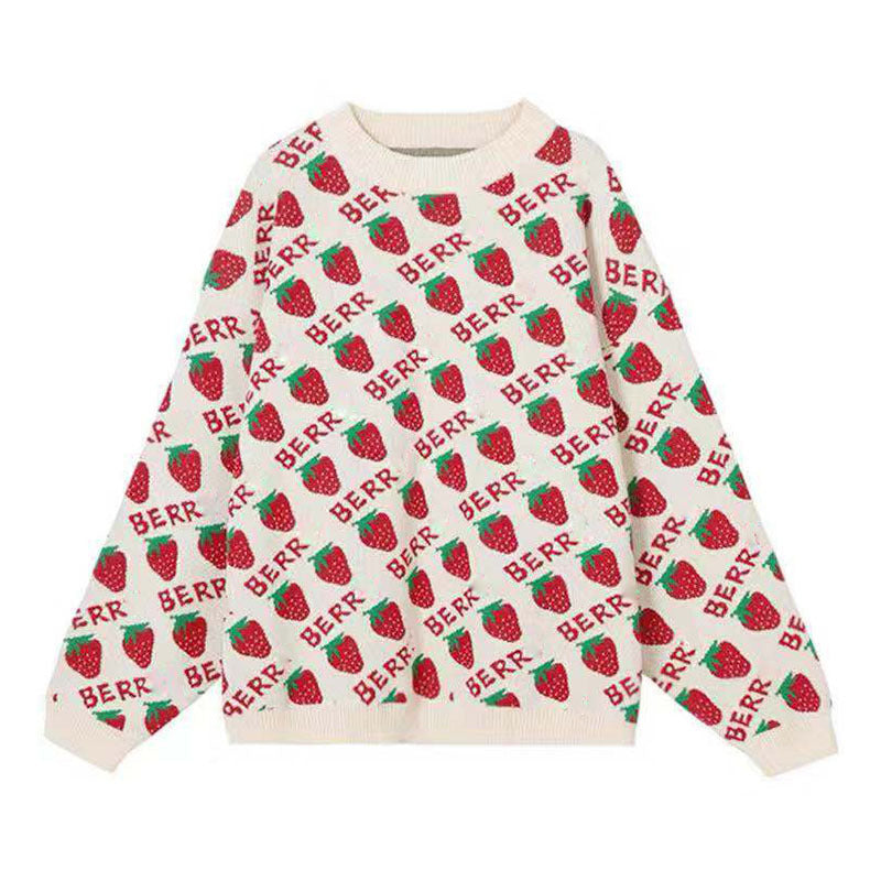 Sweet Strawberry Harajuku Knit Sweater