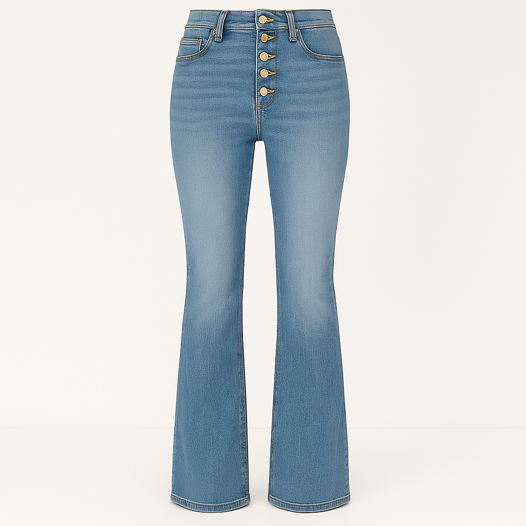 High Waist Bell Bottom Flare Jeans