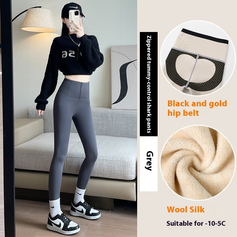 Belly-controlling  With Three-breasted Design legging