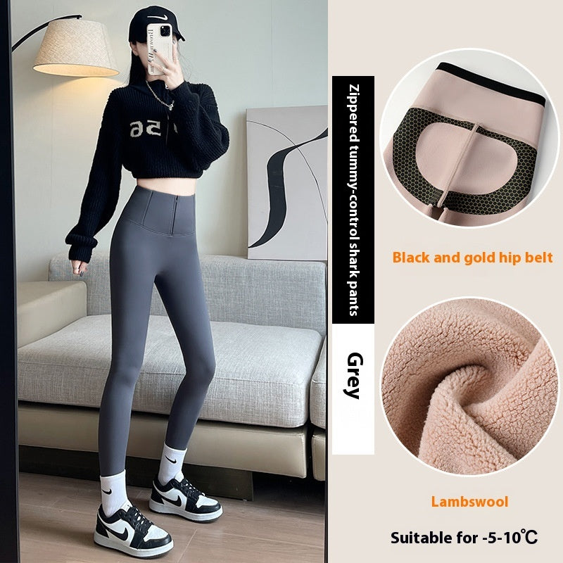 Belly-controlling  With Three-breasted Design legging