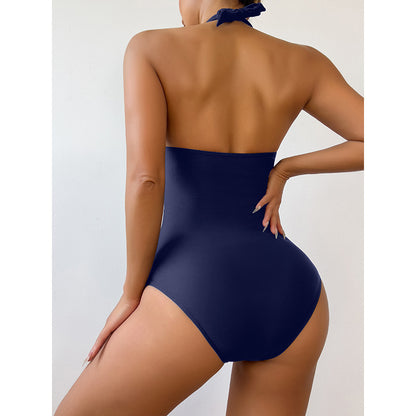 Elegant Solid Color One-Piece Swimsuit – Stylish & Comfortable Swimwear