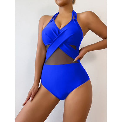 Elegant Solid Color One-Piece Swimsuit – Stylish & Comfortable Swimwear