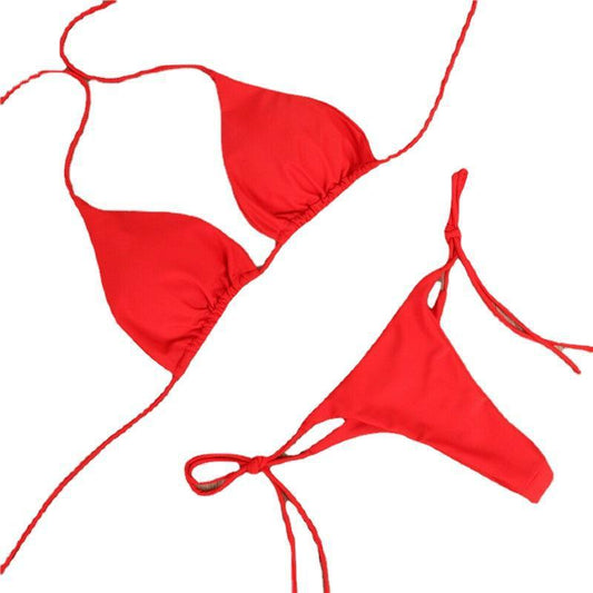 Halter Neck Tie Bikini – Sexy Two-Piece Swimsuit | Beachwear