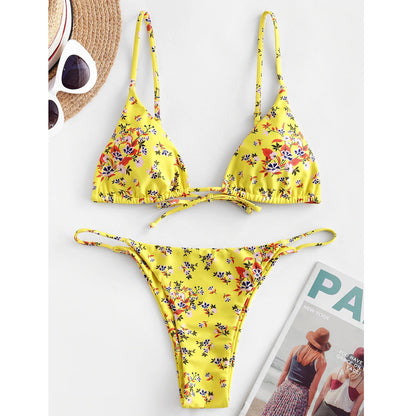 Summer Floral Bikini | Sexy Push-Up Swimsuit