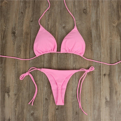 Halter Neck Tie Bikini – Sexy Two-Piece Swimsuit | Beachwear