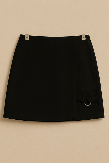Korean Irregular Hem Mini Skirt