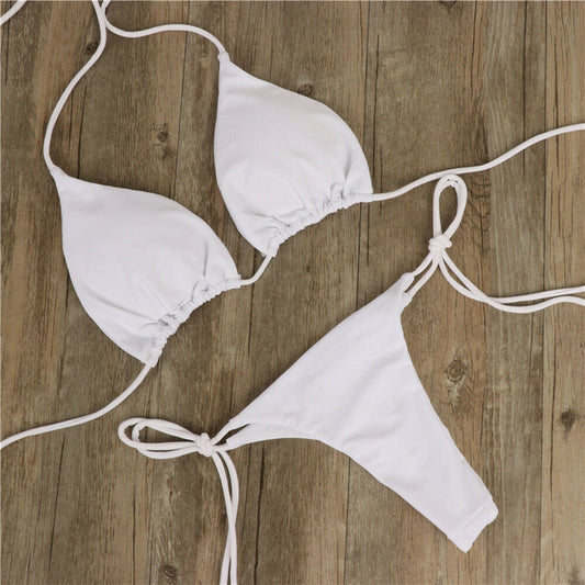 Halter Neck Tie Bikini – Sexy Two-Piece Swimsuit | Beachwear