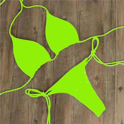 Halter Neck Tie Bikini – Sexy Two-Piece Swimsuit | Beachwear